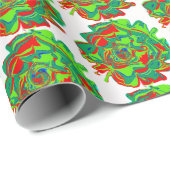 Kerst Bloem Wrapping Papier (Rol Hoek)