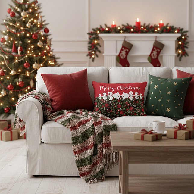 Kerst bloemaccent kussen (Creator heeft geüpload)