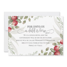 Kerst Bloemen Bijbel Verse Jesaja 9:6 Flat