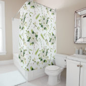  Kerst Bloemen Decoratieve Eye-catching Douchegordijn (In situ)