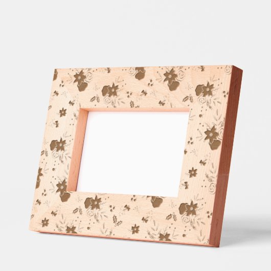 Kerst Bloemen Houten Gegraveerde Lijstjes (Links)