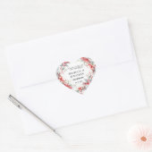 Kerst Bloemen Inspirerend Bijbel Bruiloft Hart Hart Sticker (Envelop)