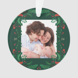 Kerst Bloemen Lijst Gepersonaliseerde Acryl Ornament
