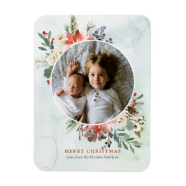 Kerst Bloemen Magnetische fotokaart Magneet