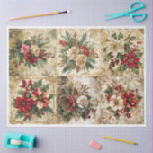 Kerst Bloemen Onderzetter Set Tissuepapier (Craft)