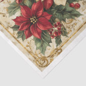 Kerst Bloemen Onderzetter Set Tissuepapier (Detail)