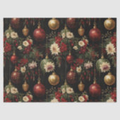 Kerst Bloemen Ornamenten Decoupage Tissuepapier (Voorkant)
