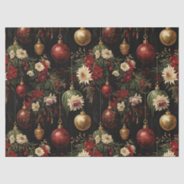 Kerst Bloemen Ornamenten Decoupage Tissuepapier