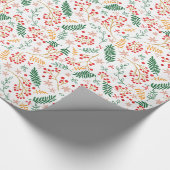 Kerst Bloemen patroon Cadeaupapier (Hoek)