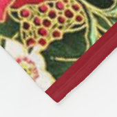 Kerst Bloemen patroon fleece deken (Hoek)