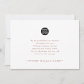 Kerst Bloemen Pine Cone Corporate Vakantie Kaart (Achterkant)