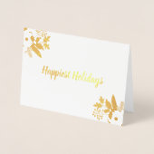 Kerst Bloemen Red Aqua Vakantie Foto Folie Kaarten (Voorkant)