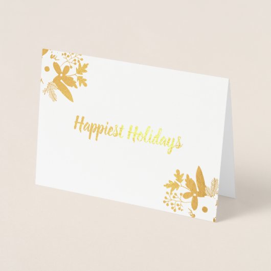 Kerst Bloemen Red Aqua Vakantie Foto Folie Kaarten (Voorkant)