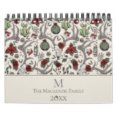 Kerst Bloemen Rendier Herten Schedel Rozen Cactus Kalender (Hoes)