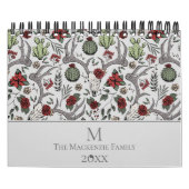 Kerst Bloemen Rendier Herten Schedel Rozen Cactus Kalender (Hoes)