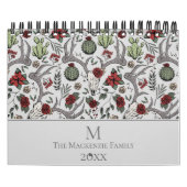 Kerst Bloemen Rendier Herten Schedel Rozen Cactus Kalender (Hoes)