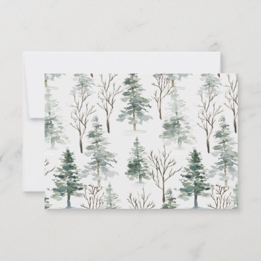 Kerst Bloemen Romantische bruiloft RSVP Kaart (Achterkant)