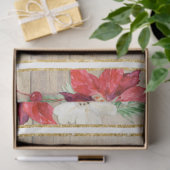 Kerst Bloemen Rustieke vreugde aan Wereld Typograf Tissuepapier (Geschenk)