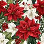 Kerst Bloemen Servetten Chic Rood Groen Accent