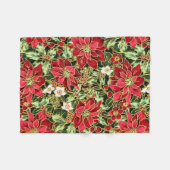 Kerst Bloemen Vakantie fleece deken (Voorkant (Horizontaal))