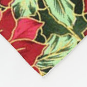 Kerst Bloemen Vakantie fleece deken (Hoek)