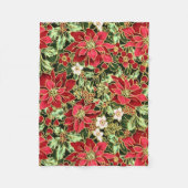 Kerst Bloemen Vakantie fleece deken (Voorkant)