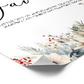 Kerst Bloemen Vakantie Tea Party Favorieten Poster (Hoek)