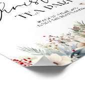 Kerst Bloemen Vakantie Tea Party Welkom Poster (Hoek)