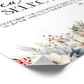 Kerst Bloemen Vakantie Thee Feest Thee Selectie Poster (Hoek)