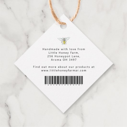 Kerst Bloemenkaars Ingrediëntenlabel Hang label (Achterkant)