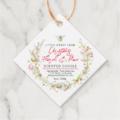 Kerst Bloemenkaars Ingrediëntenlabel Hang label (Voorkant)