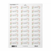 Kerst bloemenkrans retour label sticker (Full Sheet)
