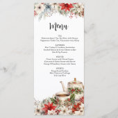 Kerst Bloemenmiddag Tea Holiday Party Menu (Voorkant)