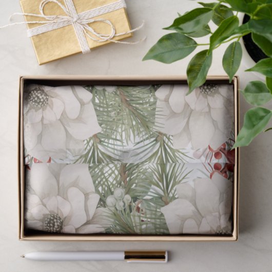  kerst bloemetjes Decoupage tissuepapier (Geschenk)