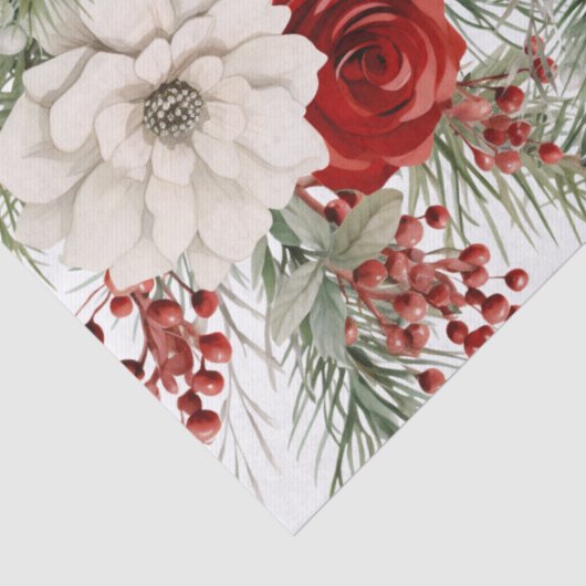 kerst bloemetjes Decoupage tissuepapier (Detail)