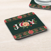 KERST bloemrand met JOY Bier Onderzetter (Linkerzijde)