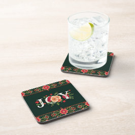 KERST bloemrand met JOY Bier Onderzetter