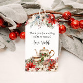 Kerst Bloemrijke Afternoon Tea Party Bedankt Cadeaulabel