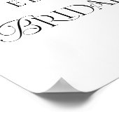 Kerst Bloemrijke Elegante Bruidsmeisjes Ontvangst Poster (Hoek)