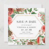 Kerst Bloemrijke Feestdagen Save The Date (Voorkant)