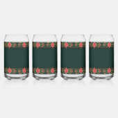 KERST bloemrijke rand met JOY Blikvorm Glas (Achterkant)