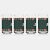 KERST bloemrijke rand met JOY Blikvorm Glas (Rechts)