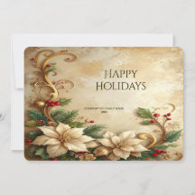 Kerst Bloemrijke Vakantiewenskaart