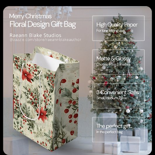 Kerst Bloemschikking Cadeaubagage Medium Cadeauzakje