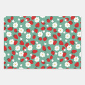 Kerst Bloemstuk Aardbeien Droom Inpakpapier Vel (Voorkant)