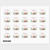 Kerst Bloemstuk Koppel Shower Bedankt Sticker (Vel)