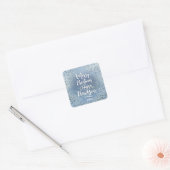Kerst Bloemstuk Persoonlijk Jaar Script Vakantie Vierkante Sticker (Envelop)
