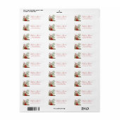 Kerst bloemstuk retouradreslabels etiket (Full Sheet)