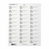 Kerst bloemstuk retouradreslabels etiket (Full Sheet)