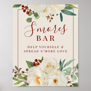 Kerst Bloemstuk S'mores Bar Bord Poster